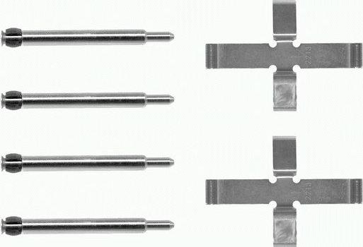 HELLA 8DZ 355 203-461 - Piederumu komplekts, Disku bremžu uzlikas adetalas.lv