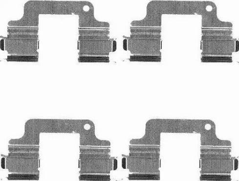 HELLA 8DZ 355 203-371 - Piederumu komplekts, Disku bremžu uzlikas adetalas.lv