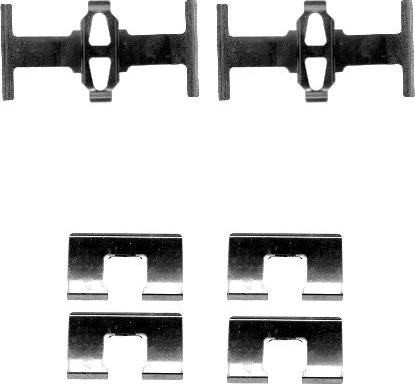 HELLA 8DZ 355 202-571 - Piederumu komplekts, Disku bremžu uzlikas adetalas.lv