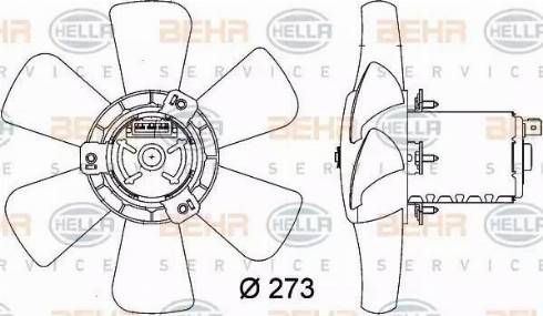 HELLA 8EW 009 144-401 - Ventilators, Motora dzesēšanas sistēma adetalas.lv