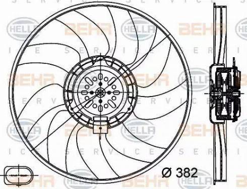 HELLA 8EW 351 044-351 - Ventilators, Motora dzesēšanas sistēma adetalas.lv