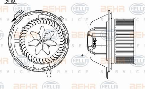 HELLA 8EW 351 104-791 - Salona ventilators adetalas.lv