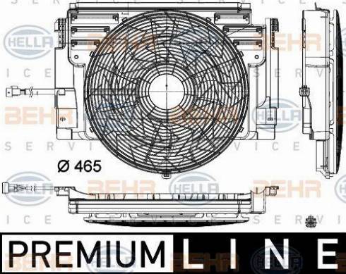 HELLA 8EW 351 105-101 - Ventilators, Motora dzesēšanas sistēma adetalas.lv