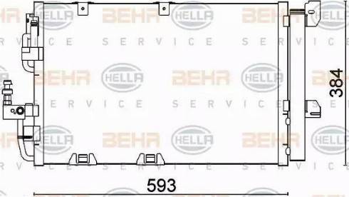 HELLA 8FC 351 301-224 - Kondensators, Gaisa kond. sistēma adetalas.lv