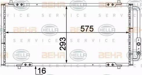 HELLA 8FC 351 330-461 - Kondensators, Gaisa kond. sistēma adetalas.lv