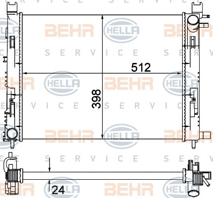 HELLA 8MK 376 912-245 - Radiators, Motora dzesēšanas sistēma adetalas.lv