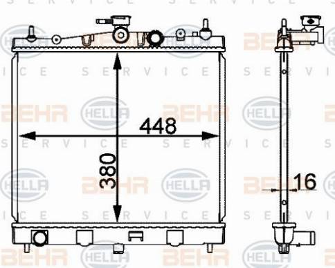 HELLA 8MK 376 912-214 - Radiators, Motora dzesēšanas sistēma adetalas.lv