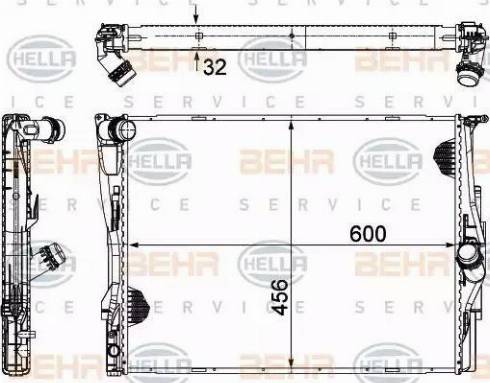 HELLA 8MK 376 754-054 - Radiators, Motora dzesēšanas sistēma adetalas.lv