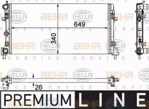 HELLA 8MK 376 754-281 - Radiators, Motora dzesēšanas sistēma adetalas.lv