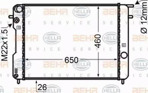 HELLA 8MK 376 704-751 - Radiators, Motora dzesēšanas sistēma adetalas.lv