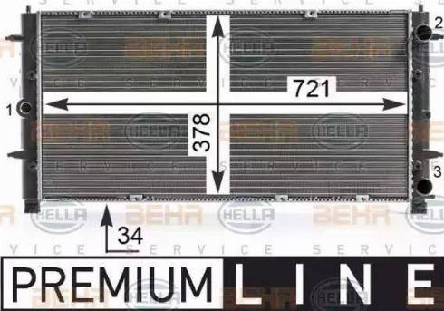 HELLA 8MK 376 700-481 - Radiators, Motora dzesēšanas sistēma adetalas.lv