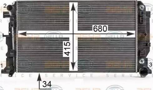 HELLA 8MK 376 700-301 - Radiators, Motora dzesēšanas sistēma adetalas.lv