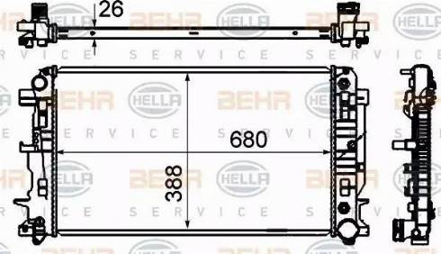 HELLA 8MK 376 701-014 - Radiators, Motora dzesēšanas sistēma adetalas.lv