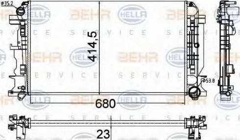 HELLA 8MK 376 701-361 - Radiators, Motora dzesēšanas sistēma adetalas.lv