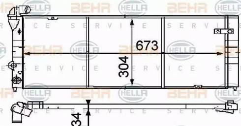 HELLA 8MK 376 714-501 - Radiators, Motora dzesēšanas sistēma adetalas.lv