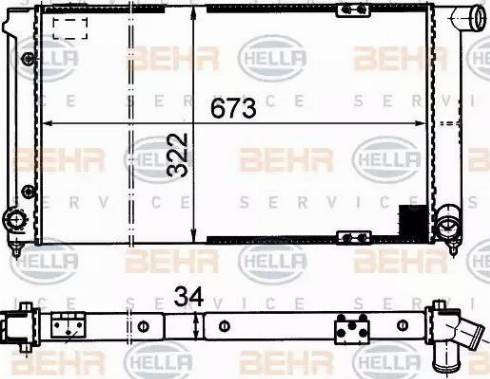 HELLA 8MK 376 714-511 - Radiators, Motora dzesēšanas sistēma adetalas.lv