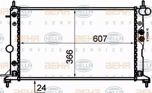 HELLA 8MK 376 718-711 - Radiators, Motora dzesēšanas sistēma adetalas.lv