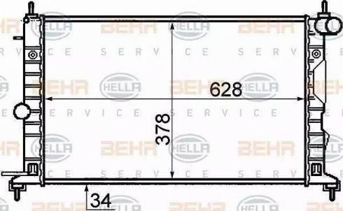 HELLA 8MK 376 718-731 - Radiators, Motora dzesēšanas sistēma adetalas.lv