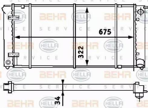 HELLA 8MK 376 713-314 - Radiators, Motora dzesēšanas sistēma adetalas.lv