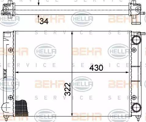 HELLA 8MK 376 713-334 - Radiators, Motora dzesēšanas sistēma adetalas.lv