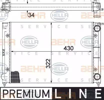 HELLA 8MK 376 713-331 - Radiators, Motora dzesēšanas sistēma adetalas.lv