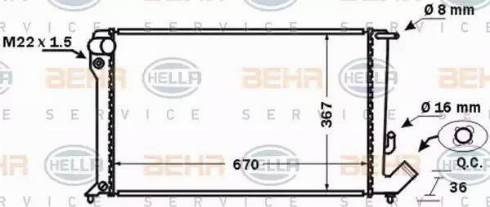 HELLA 8MK 376 724-711 - Radiators, Motora dzesēšanas sistēma adetalas.lv