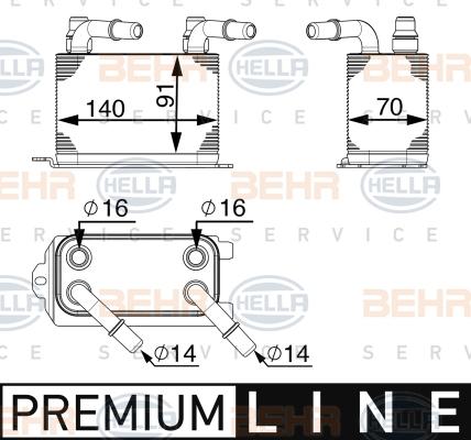 HELLA 8MO 376 745-531 - Eļļas radiators, Motoreļļa adetalas.lv