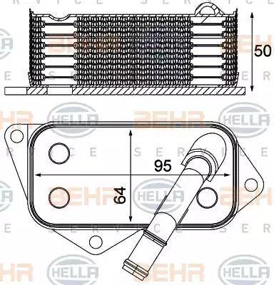 HELLA 8MO 376 714-804 - Eļļas radiators, Motoreļļa adetalas.lv