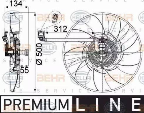 HELLA 8MV 376 757-301 - Ventilators, Motora dzesēšanas sistēma adetalas.lv