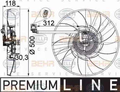 HELLA 8MV 376 757-311 - Ventilators, Motora dzesēšanas sistēma adetalas.lv