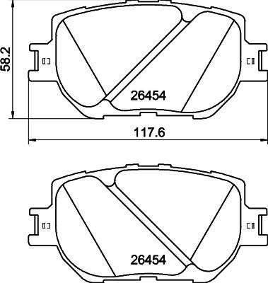 HELLA PAGID 8DB 355 041-221 - Bremžu uzliku kompl., Disku bremzes adetalas.lv