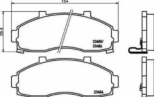 HELLA PAGID 8DB 355 009-951 - Bremžu uzliku kompl., Disku bremzes adetalas.lv