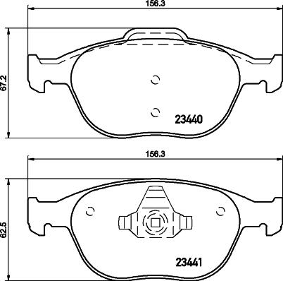 HELLA PAGID 8DB 355 009-561 - Bremžu uzliku kompl., Disku bremzes adetalas.lv