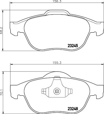 HELLA PAGID 8DB 355 009-111 - Bremžu uzliku kompl., Disku bremzes adetalas.lv