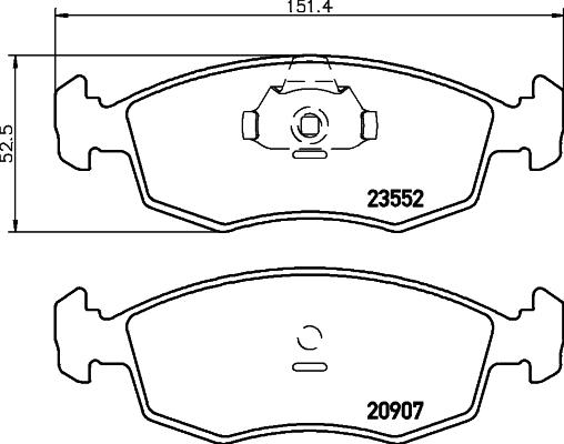 HELLA PAGID 8DB 355 009-131 - Bremžu uzliku kompl., Disku bremzes adetalas.lv