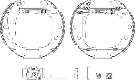 HELLA PAGID 8DB 355 004-551 - Bremžu loku komplekts adetalas.lv