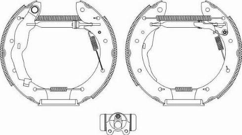 HELLA PAGID 8DB 355 004-621 - Bremžu loku komplekts adetalas.lv