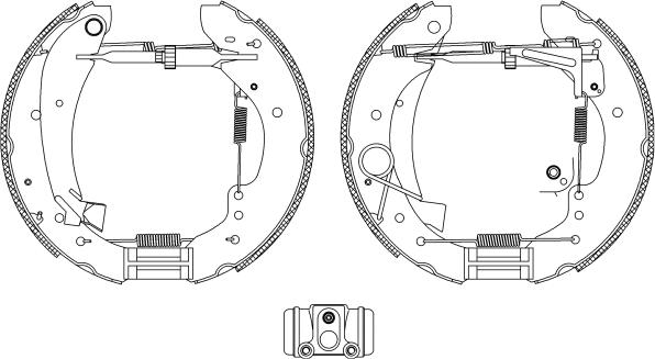 HELLA PAGID 8DB 355 004-221 - Bremžu loku komplekts adetalas.lv