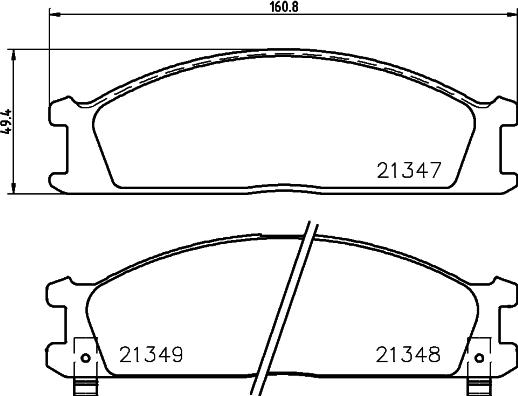 HELLA PAGID 8DB 355 005-651 - Bremžu uzliku kompl., Disku bremzes adetalas.lv