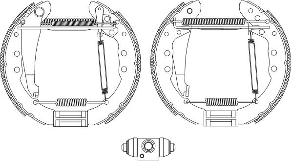 HELLA PAGID 8DB 355 005-201 - Bremžu loku komplekts adetalas.lv