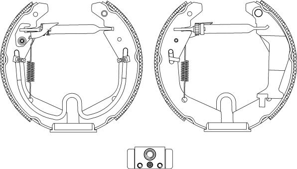 HELLA PAGID 8DB 355 005-271 - Bremžu loku komplekts adetalas.lv