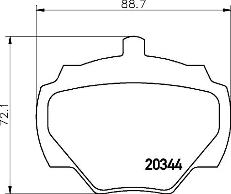 HELLA PAGID 8DB 355 005-791 - Bremžu uzliku kompl., Disku bremzes adetalas.lv