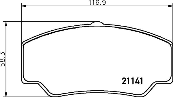 HELLA PAGID 8DB 355 006-151 - Bremžu uzliku kompl., Disku bremzes adetalas.lv