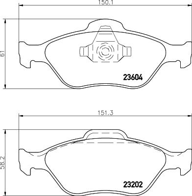 HELLA PAGID 8DB 355 008-901 - Bremžu uzliku kompl., Disku bremzes adetalas.lv