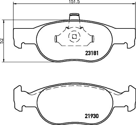 HELLA PAGID 8DB 355 008-431 - Bremžu uzliku kompl., Disku bremzes adetalas.lv