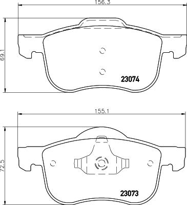 HELLA PAGID 8DB 355 031-421 - Bremžu uzliku kompl., Disku bremzes adetalas.lv