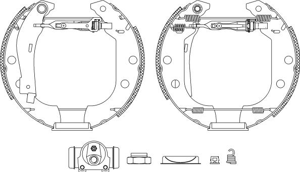 HELLA PAGID 8DB 355 003-951 - Bremžu loku komplekts adetalas.lv