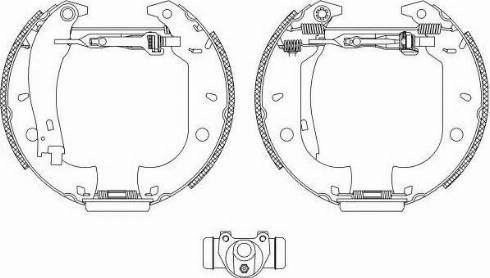 HELLA PAGID 8DB 355 003-631 - Bremžu loku komplekts adetalas.lv