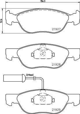 HELLA PAGID 8DB 355 007-901 - Bremžu uzliku kompl., Disku bremzes adetalas.lv