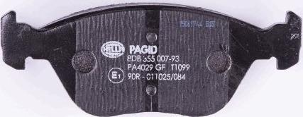 HELLA PAGID 8DB 355 007-931 - Bremžu uzliku kompl., Disku bremzes adetalas.lv